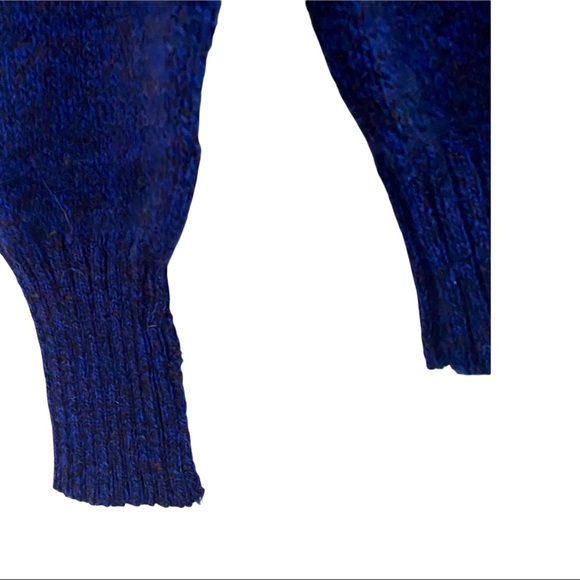 Christopher Hayes Irish Wool Argyle Sweater Blue Tan Size XL - Picture 6 of 8